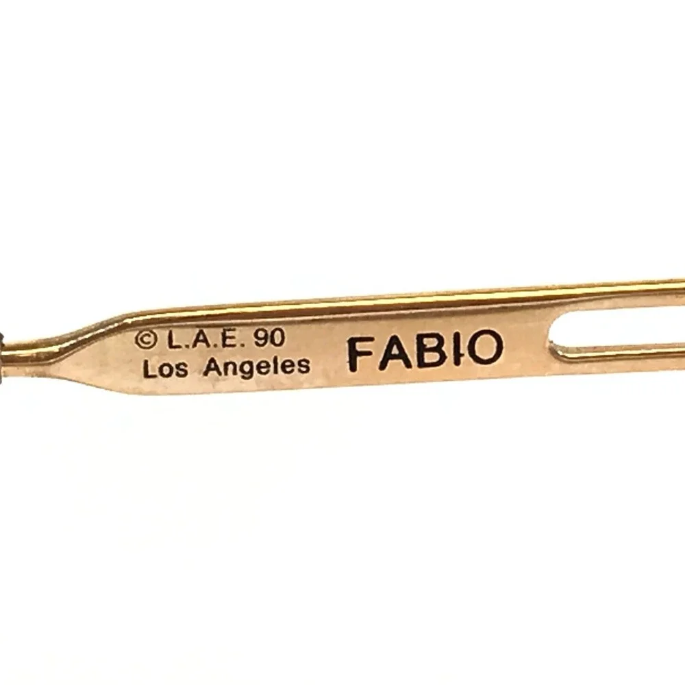 Vintage la Eyeworks Eyeglasses Frames FABIO 22KT Gold Plated 2u Shiny 53-20-135